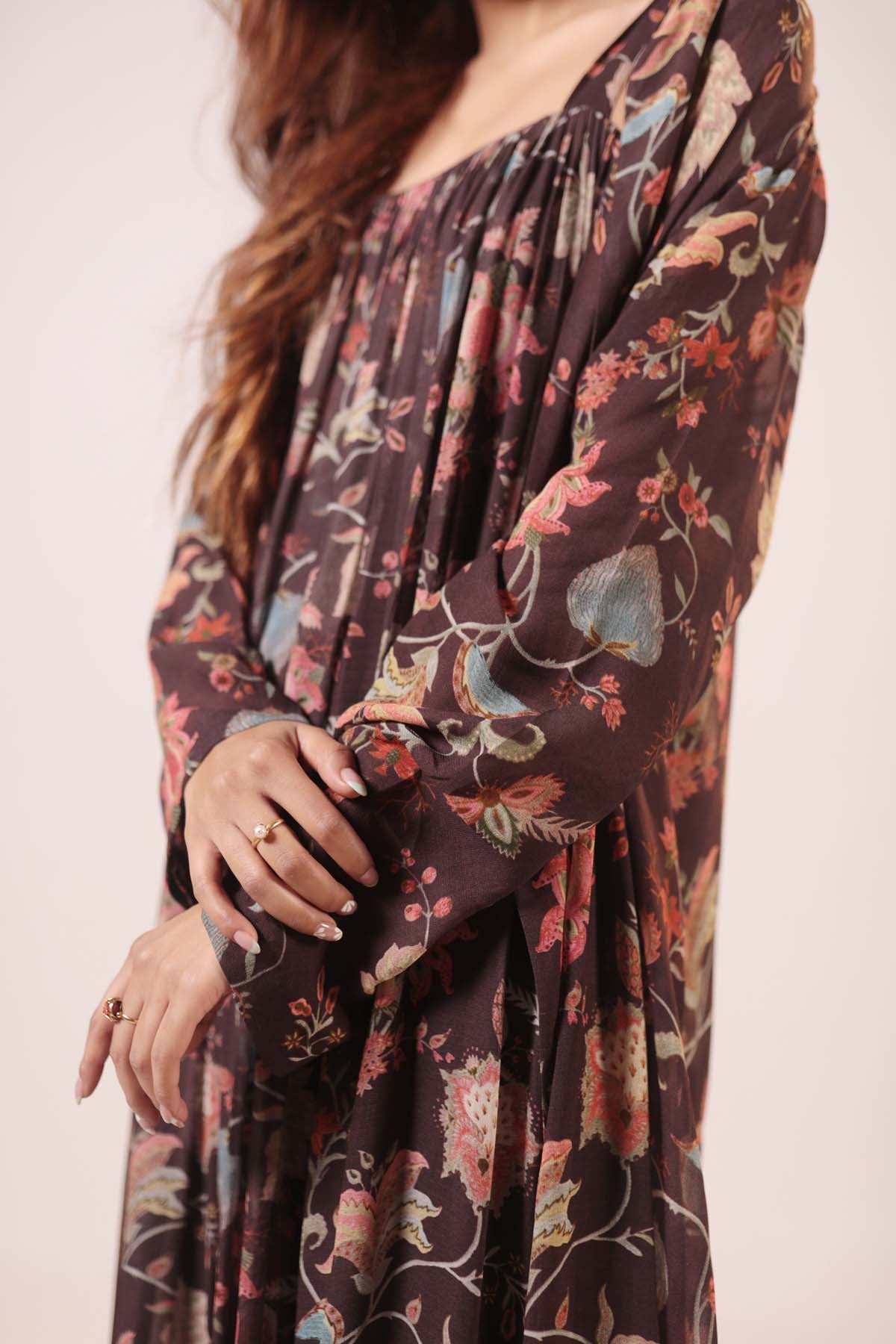 Gathered Dress & Jacket Set