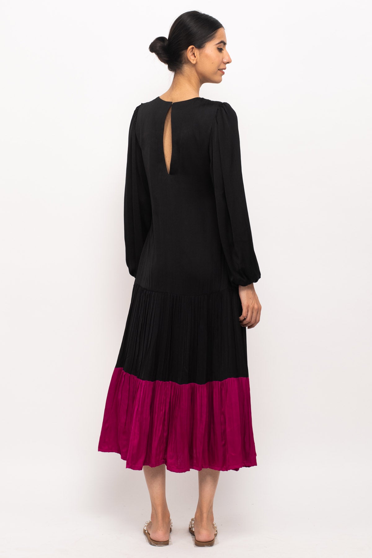 Gathered Full Sleeves Dress