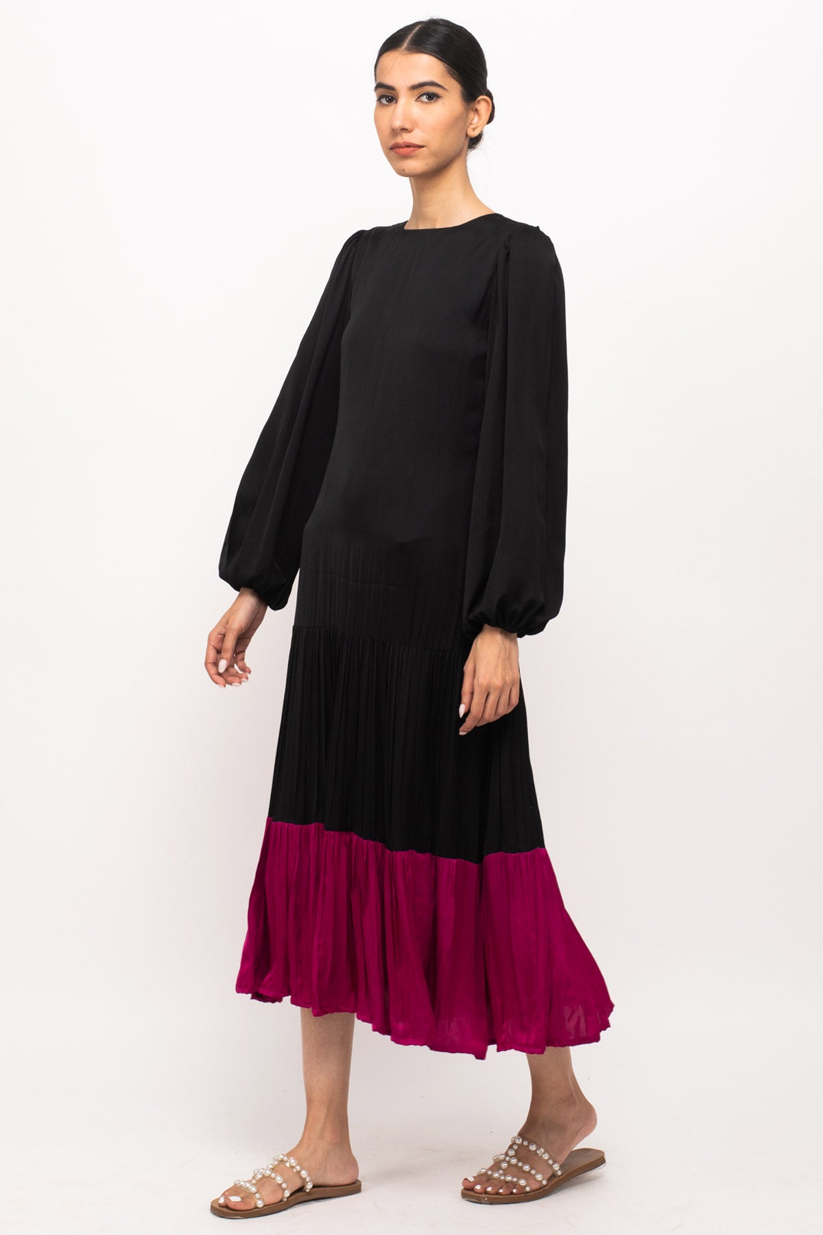 Gathered Full Sleeves Dress