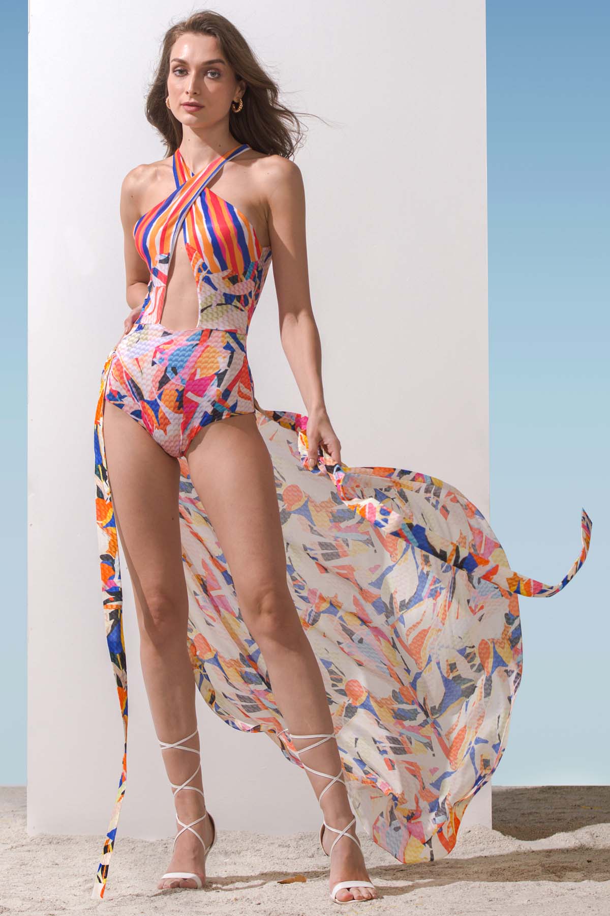 Buy Geometric Printed Fusion Set by Mandira Wirk