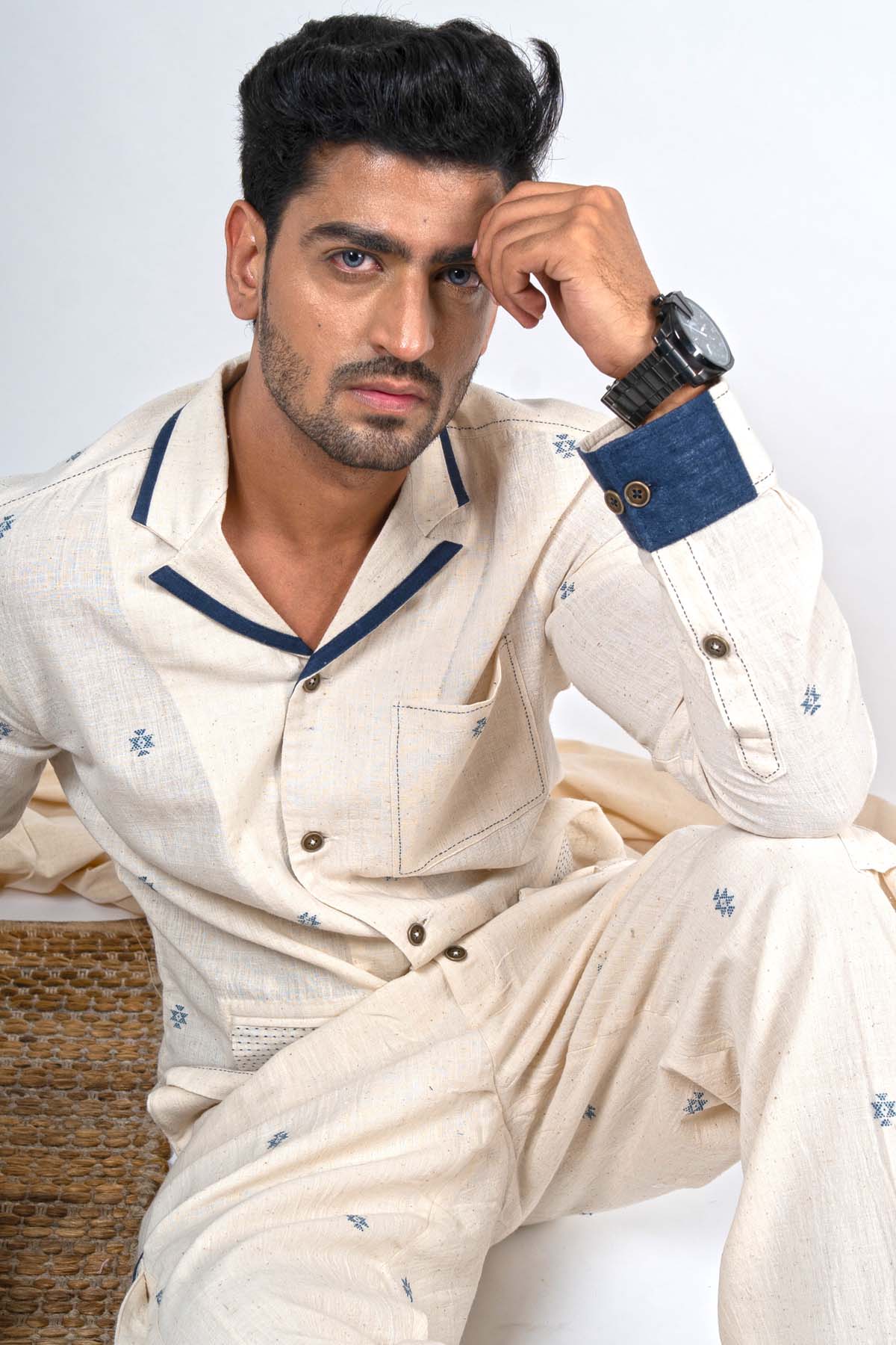 Geometrical Motif Shirt & Pants