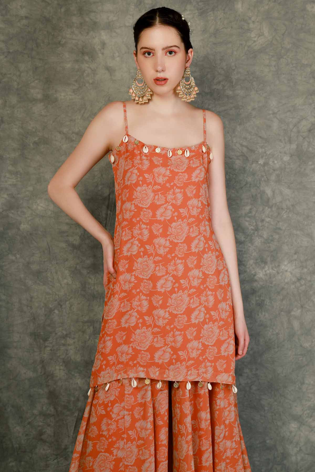 Georgette Printed Sharara Set