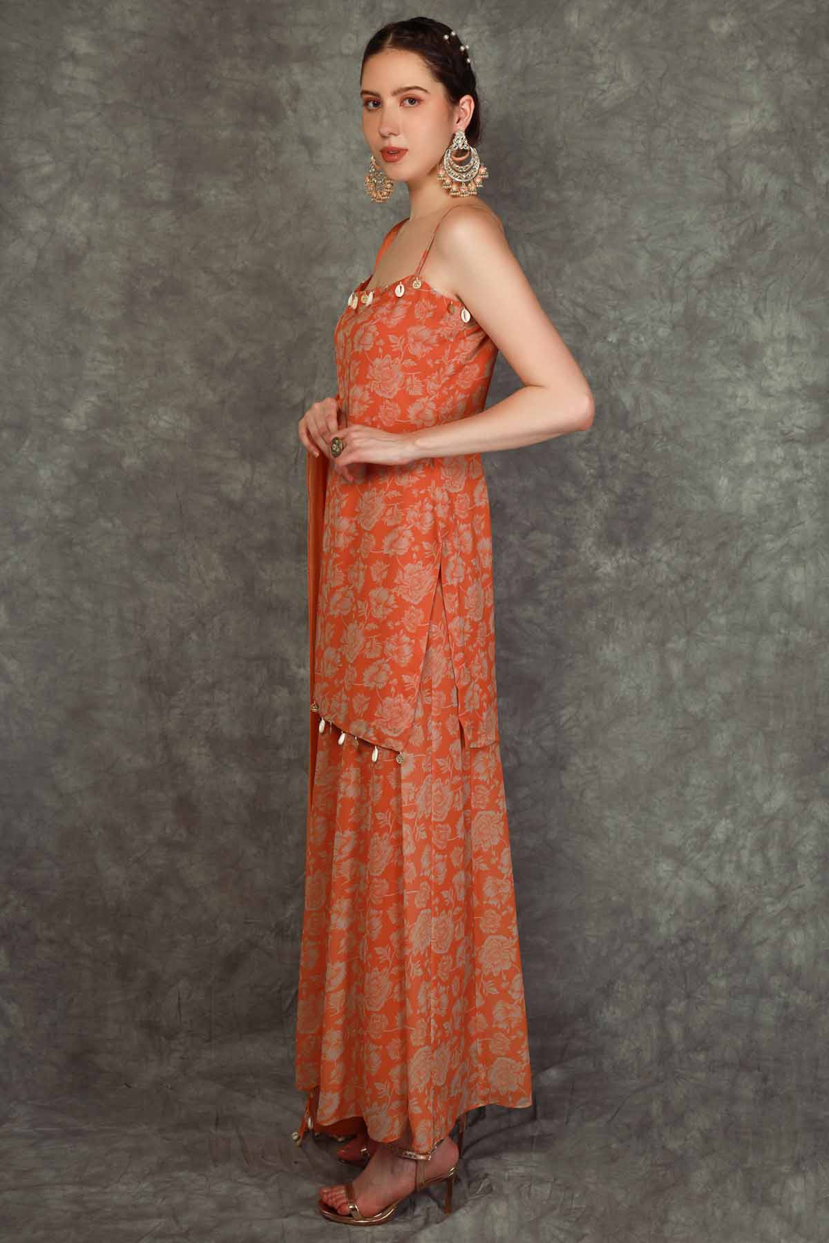 Georgette Printed Sharara Set