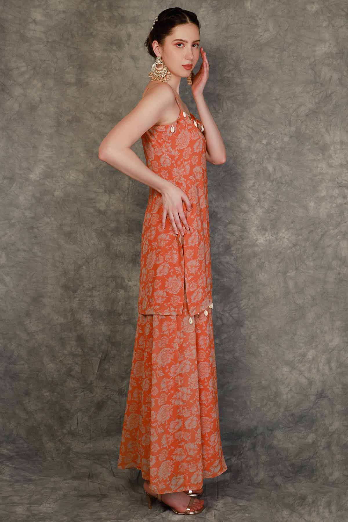 Georgette Printed Sharara Set