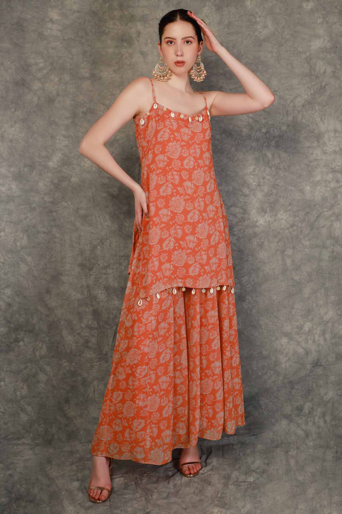 Designer Neha Khullar Georgette Printed Sharara Set for Women Online