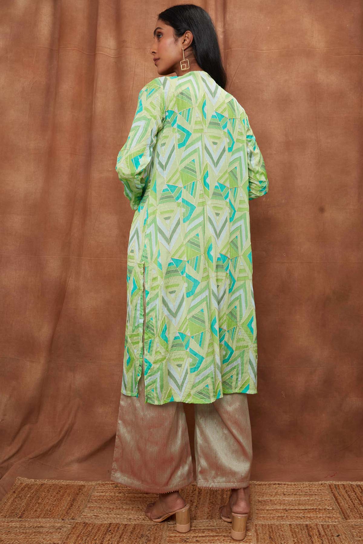 Green Jacket & Bootcut Pant Set