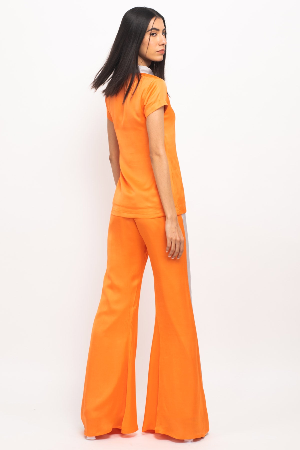 Grey Panelled Color Blocked Co-ord Set