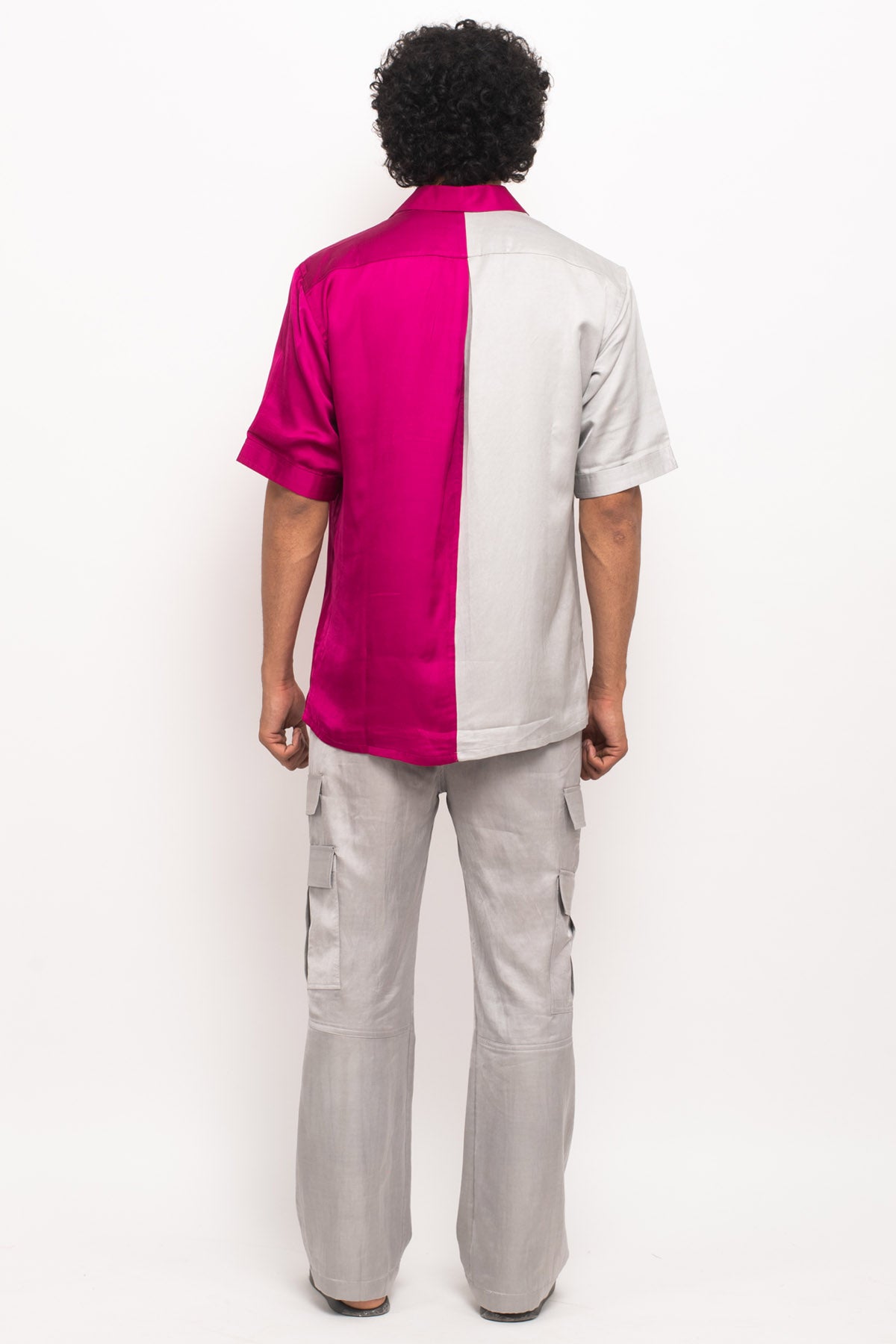 Half & Half Color Blocked Shirt