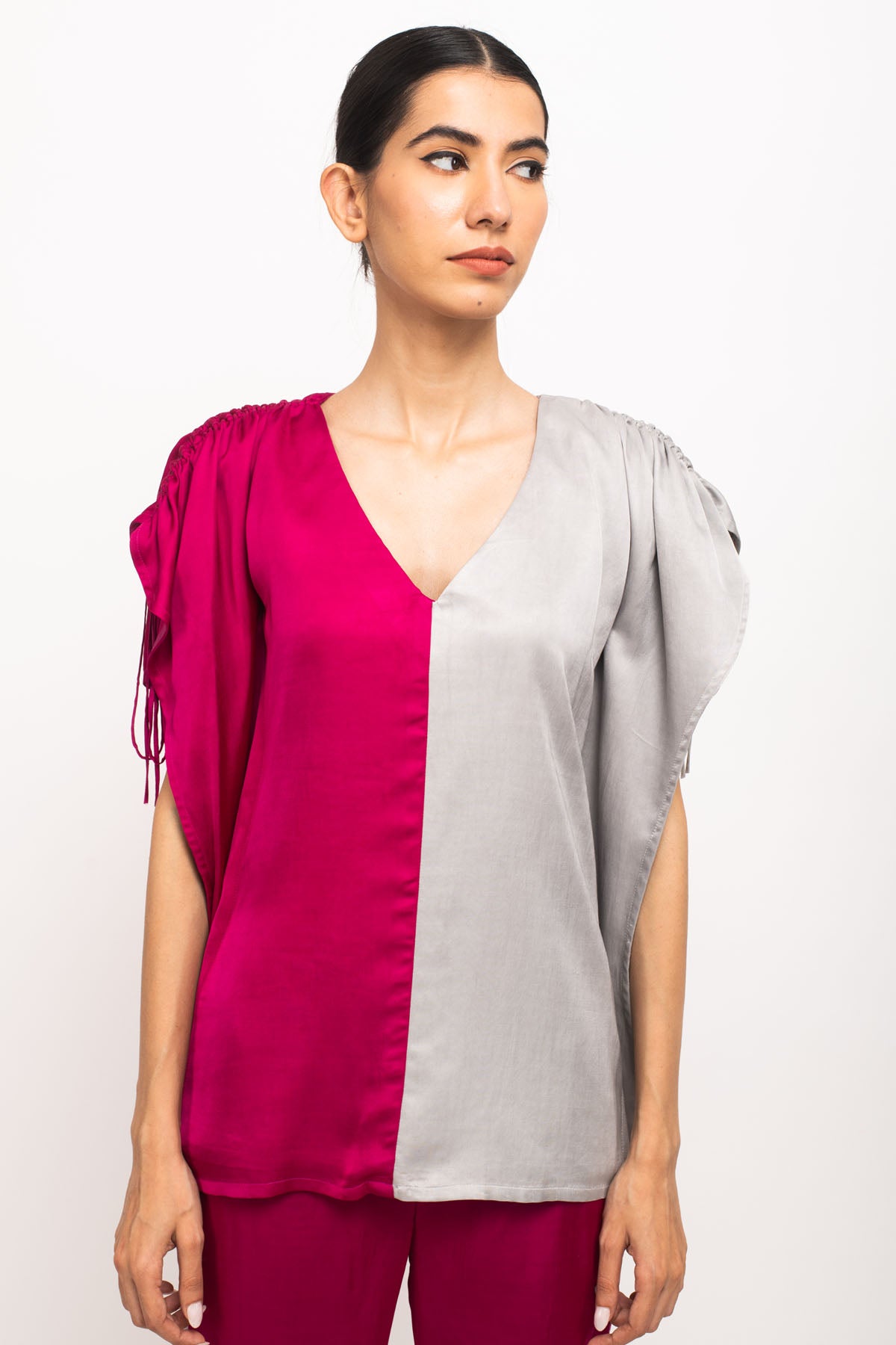 Half & Half Kaftan Top & Pant Set