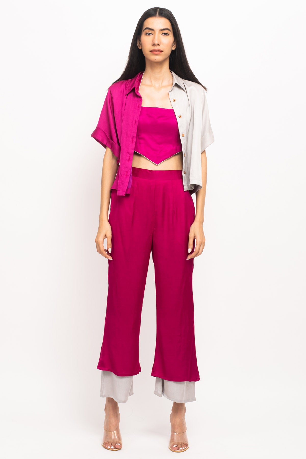 Buy Neora by Nehal ChopraHalf & Half Three Piece Co-ord Set for Women Online