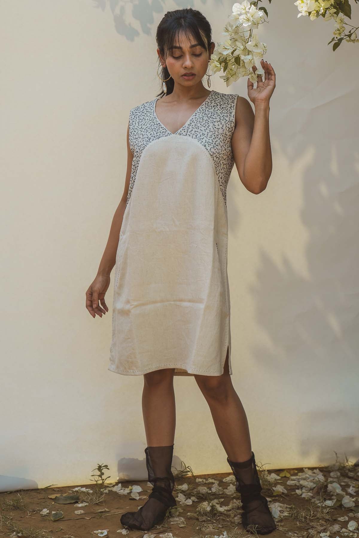 Buy Designer Hand Woven Shift Dress By Lafaani