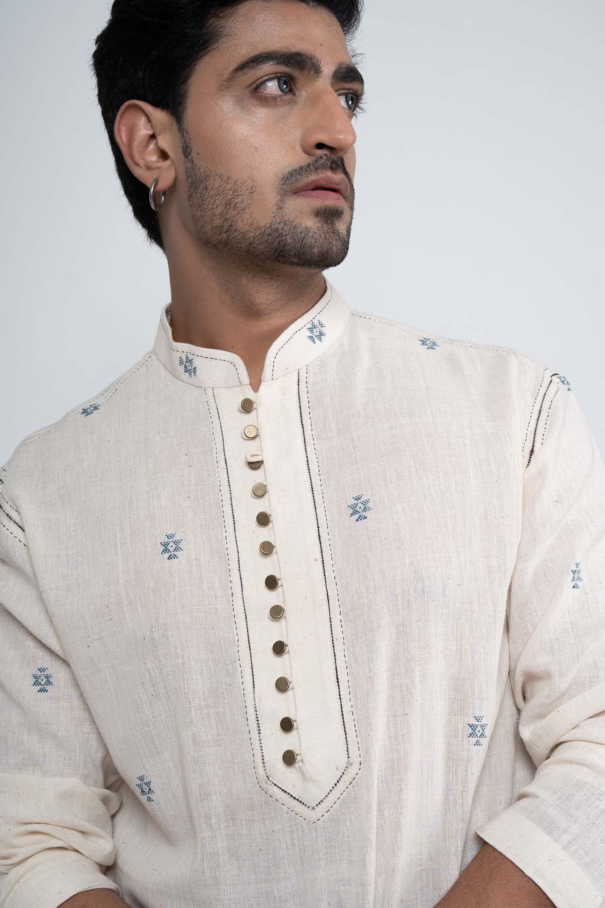 Handwoven Zali Kurta Set