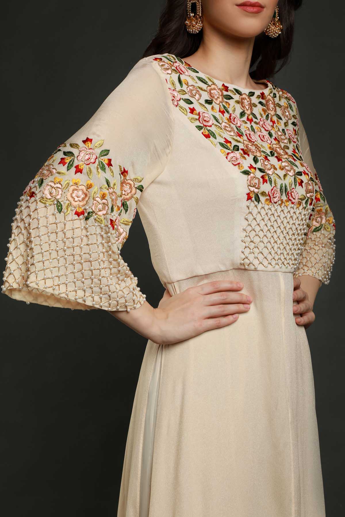 Embroidered Yoke Kurta & Pants
