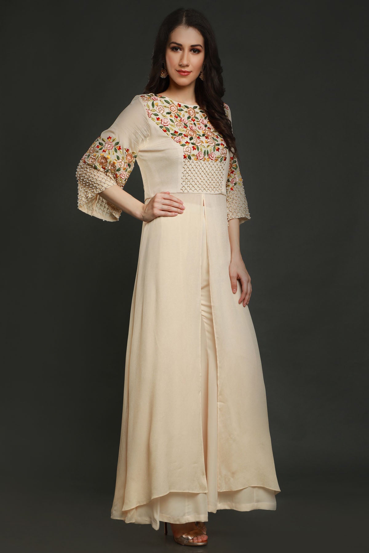Embroidered Yoke Kurta & Pants