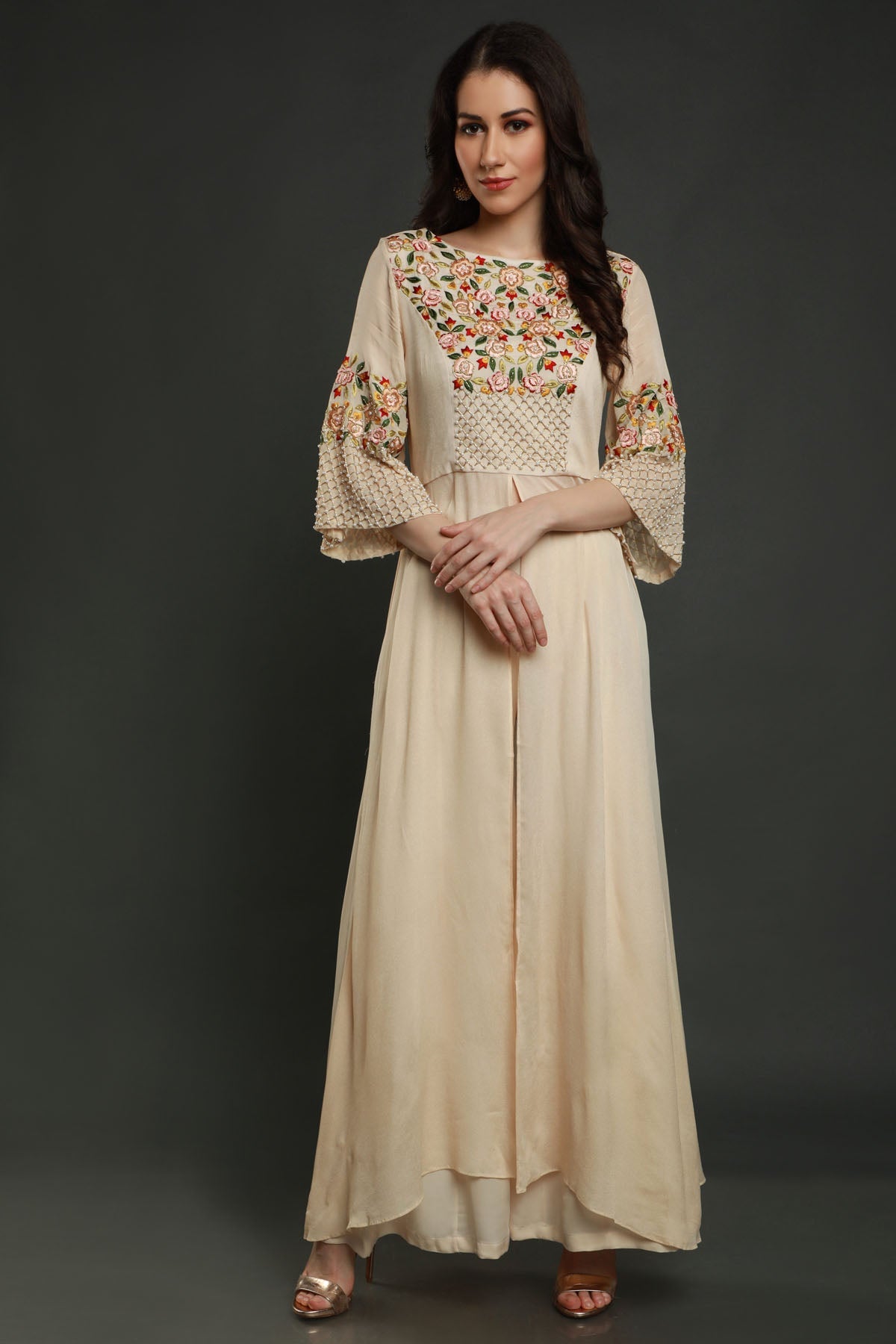 Embroidered Yoke Kurta & Pants