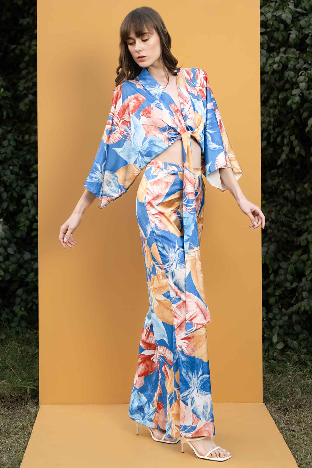 Hawaii Printed Wrap Top & Pant Set