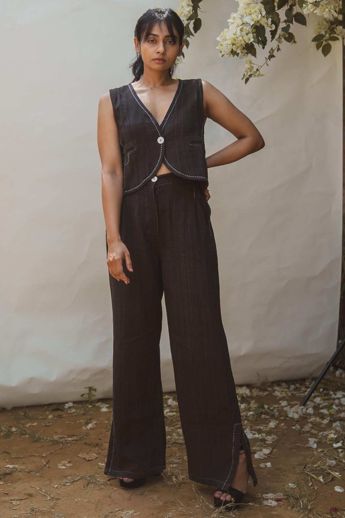 Buy Designer High Waist Flared Pants By Lafaani