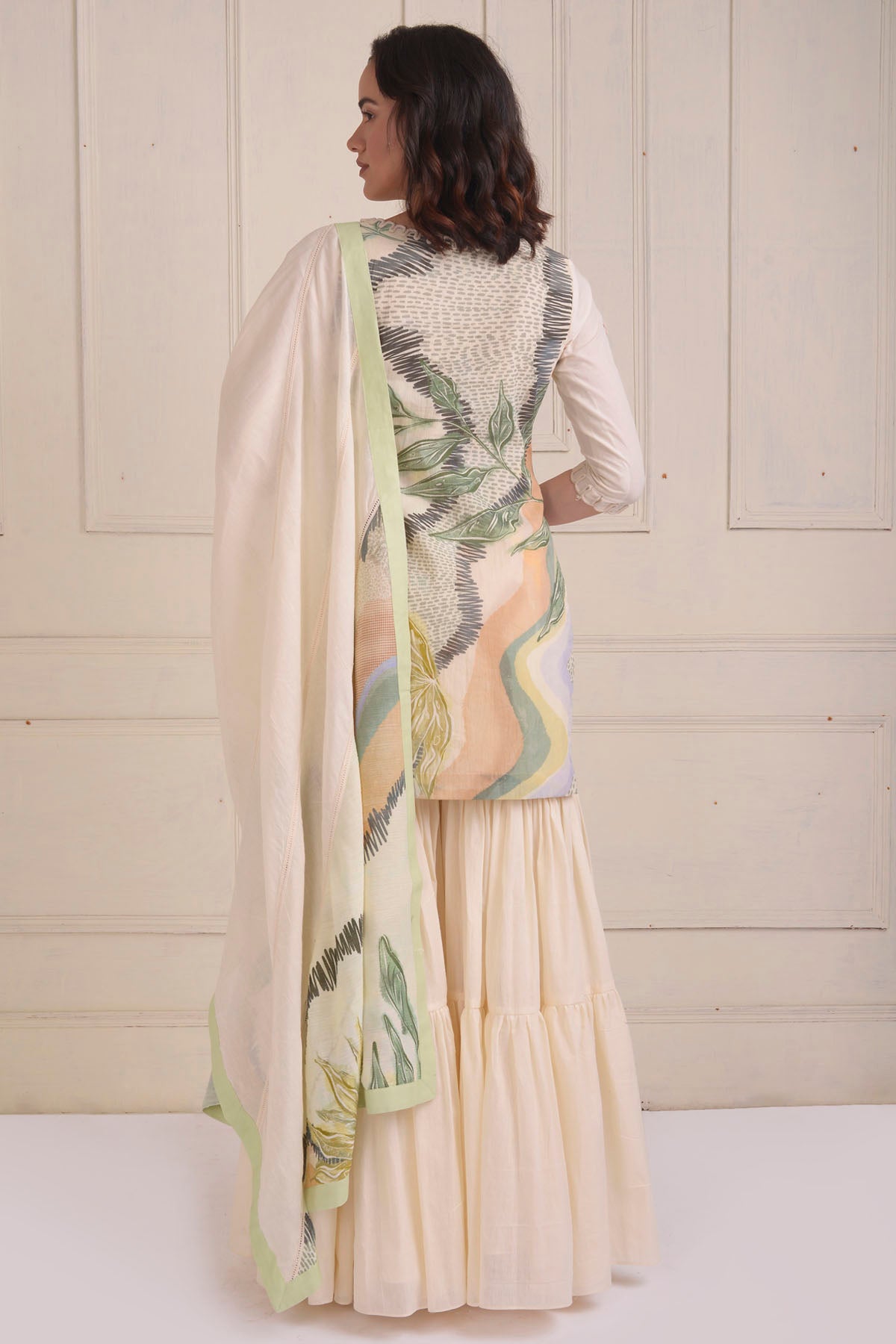 Ivory Cotton Short Kurta Set