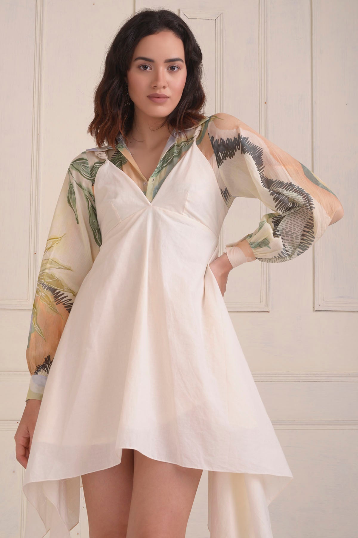 Ivory Handkerchief Slip Dress