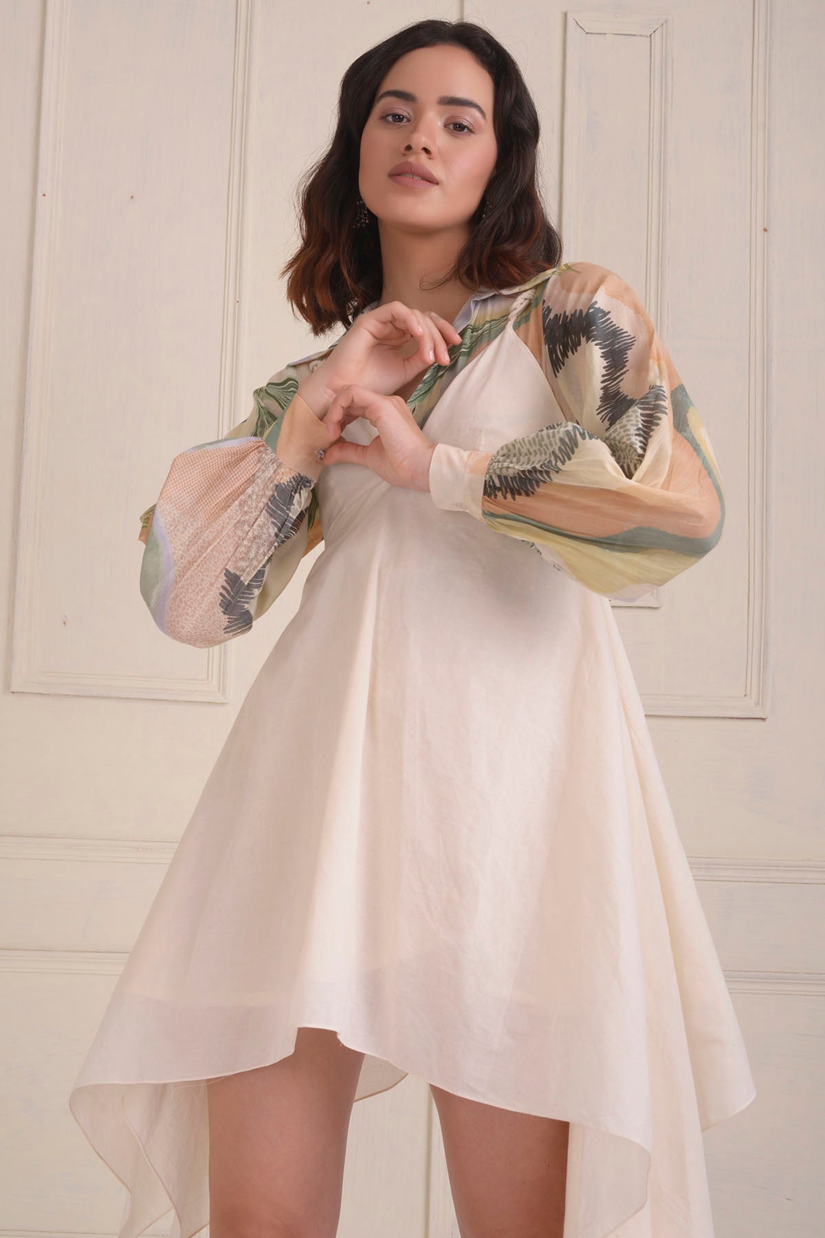 Ivory Handkerchief Slip Dress