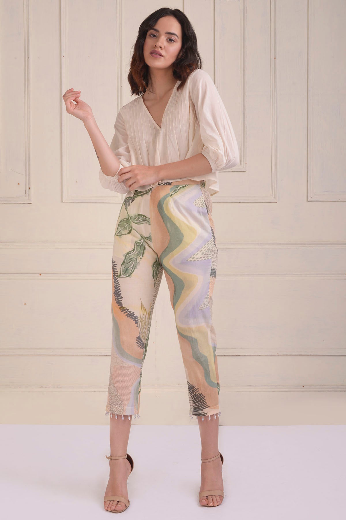 Ivory Printed Cotton Co-ord Set