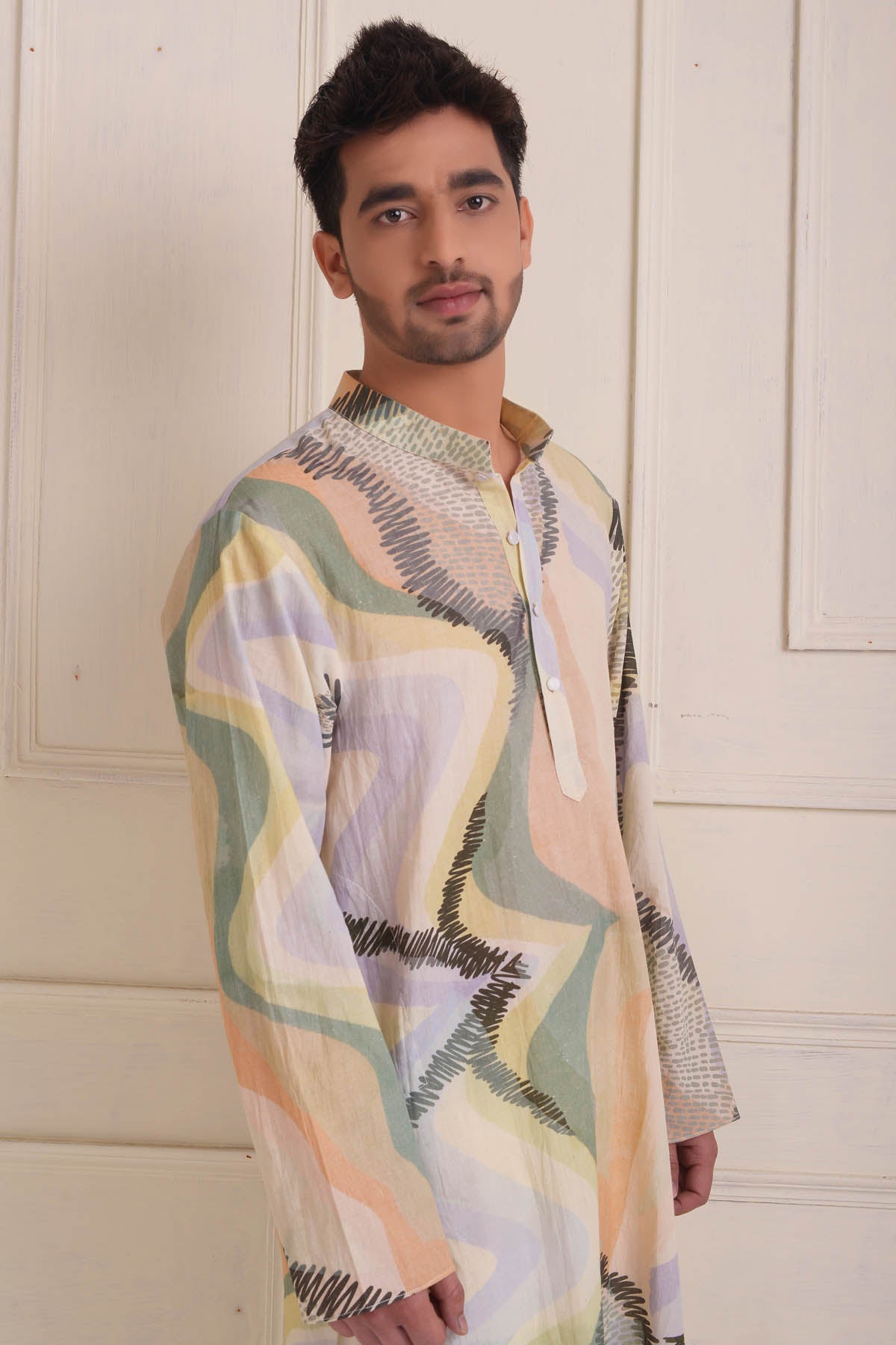 Ivory Printed Kurta & Pant Set
