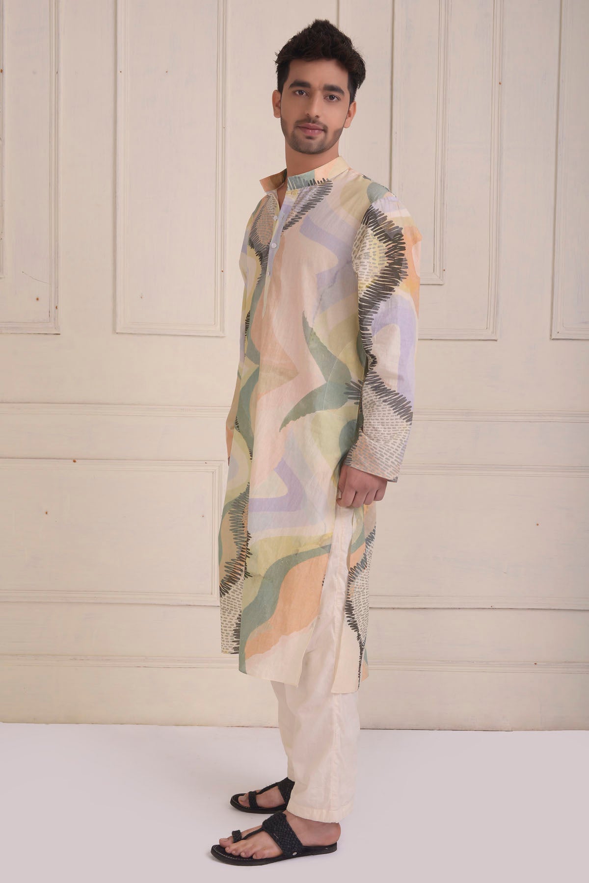 Ivory Printed Kurta & Pant Set