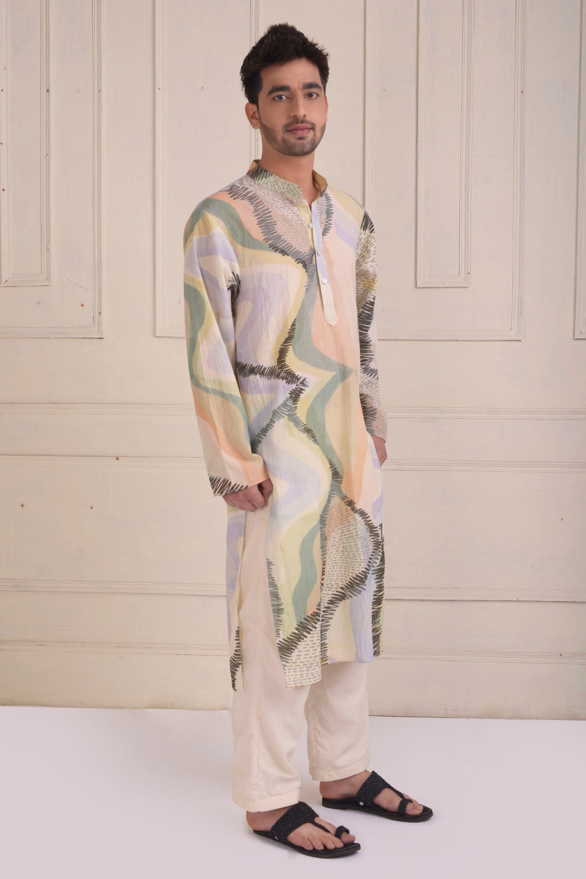 Ivory Printed Kurta & Pant Set