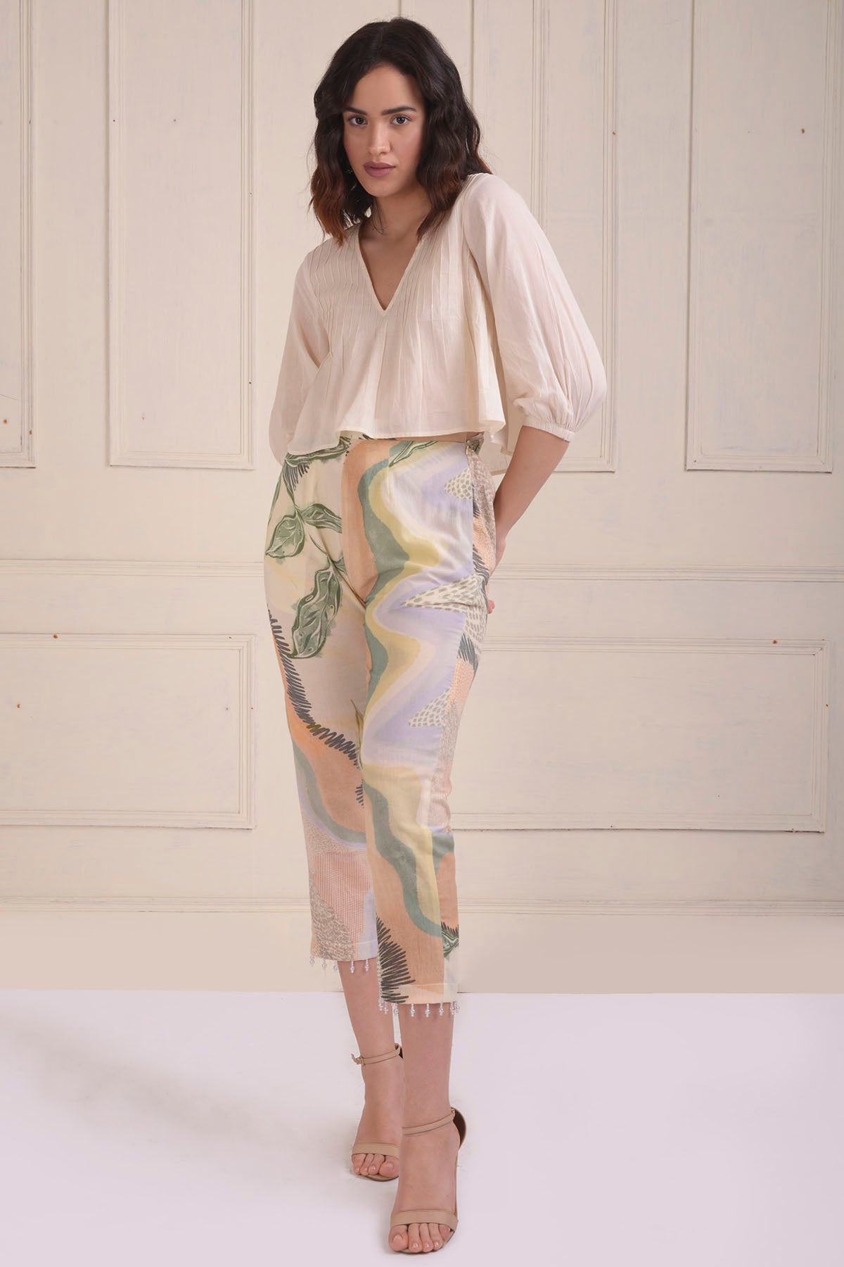 Ivory Printed Cotton Co-ord Set