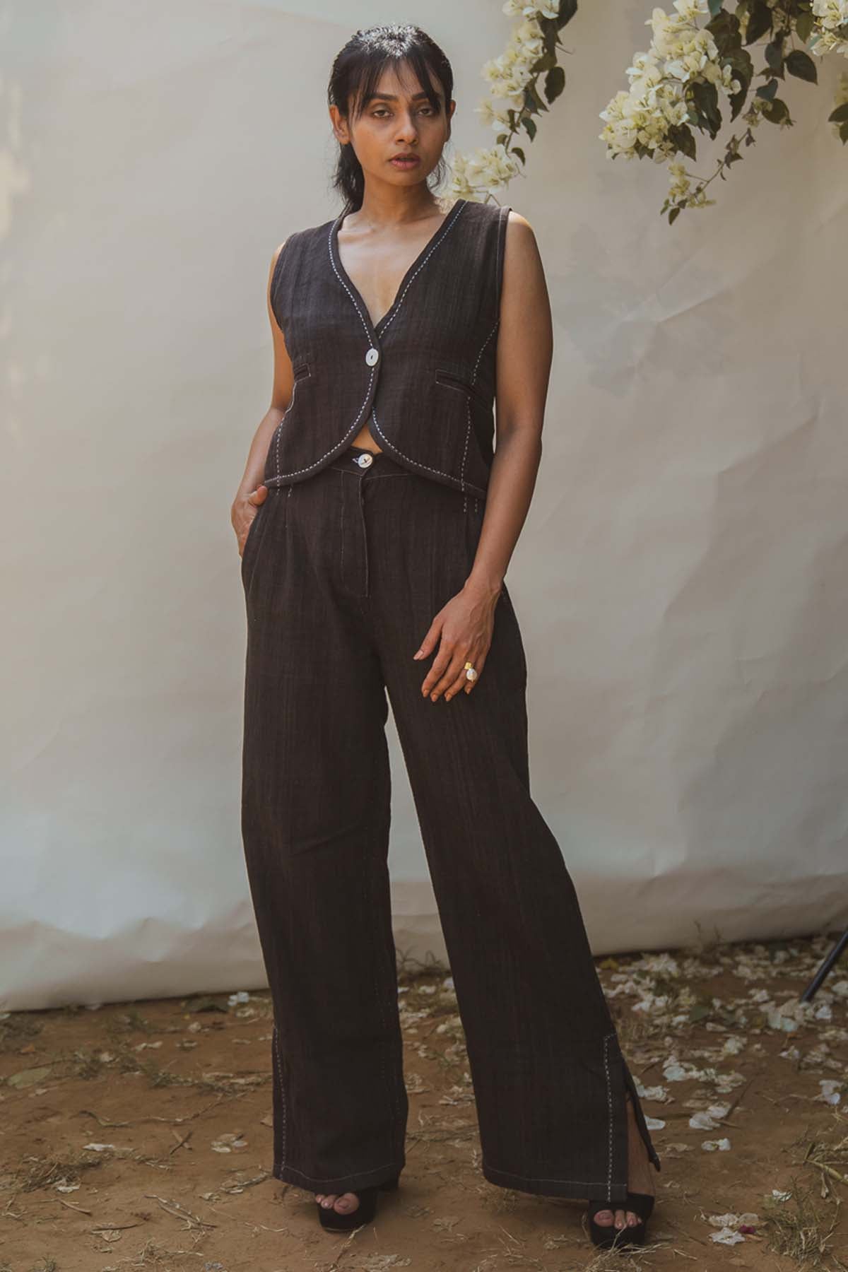 Buy Designer Kala Cotton Panelled Co-ord Set By Lafaani