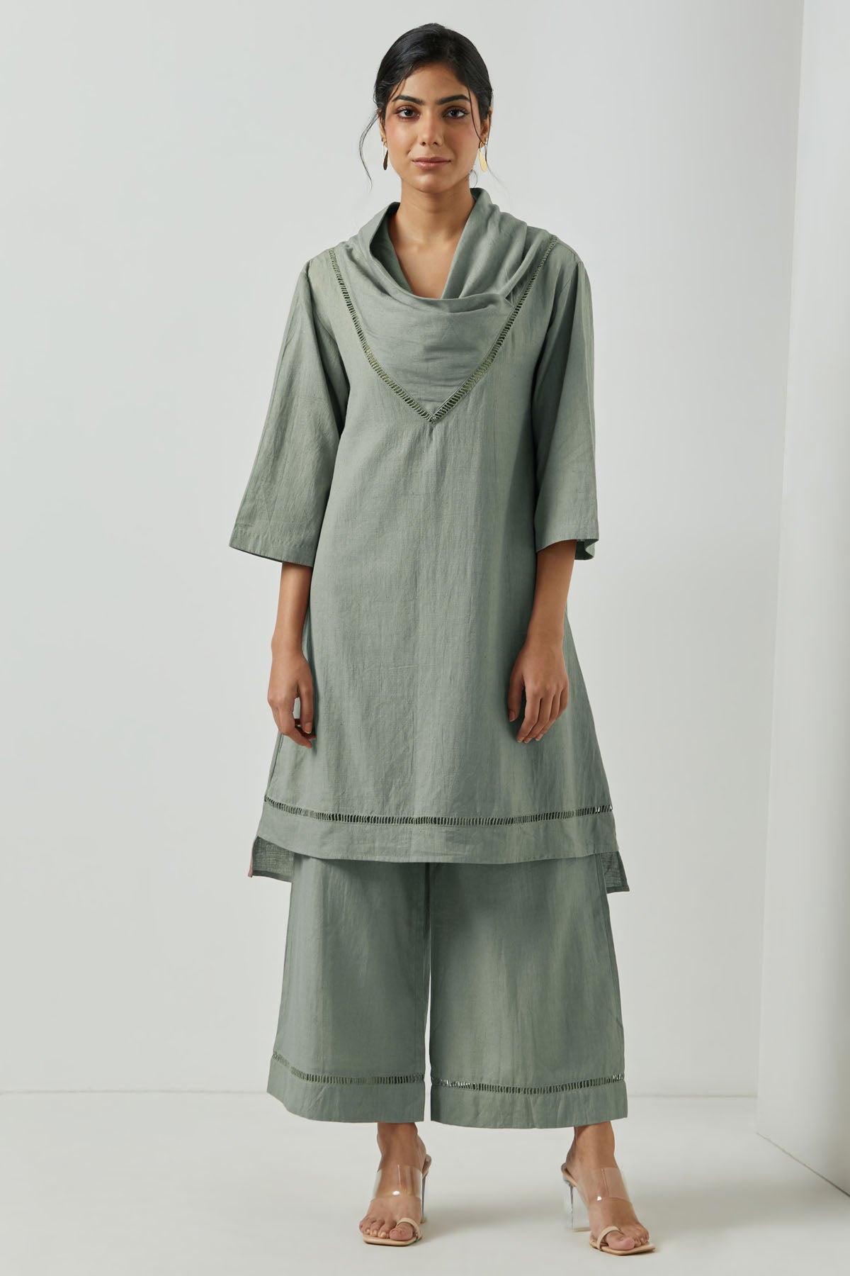 Buy Markkah Studio Lace Hem Detailing Pants for Women Online at ScrollnShops