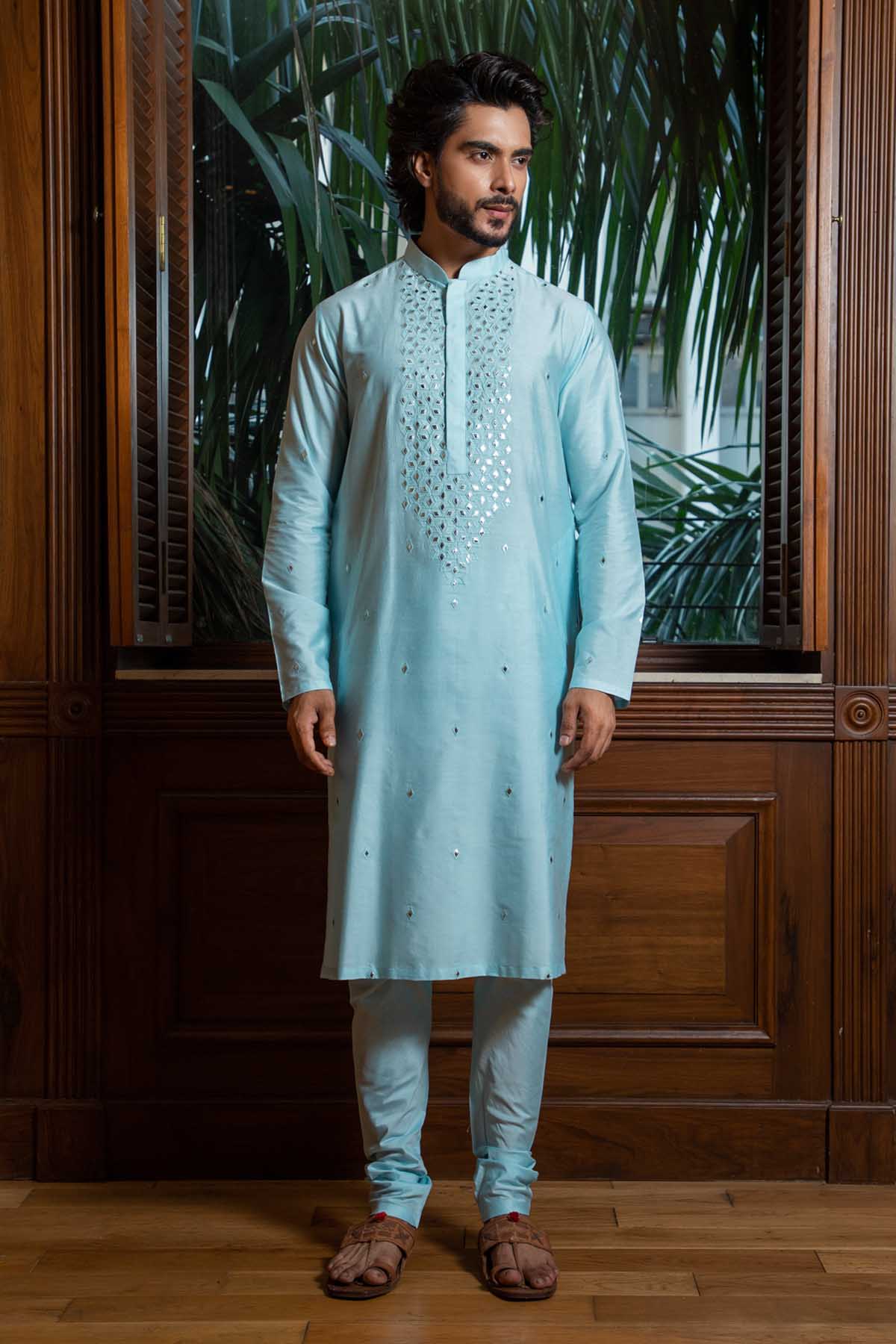 Buy Leather Work Kurta Set Online