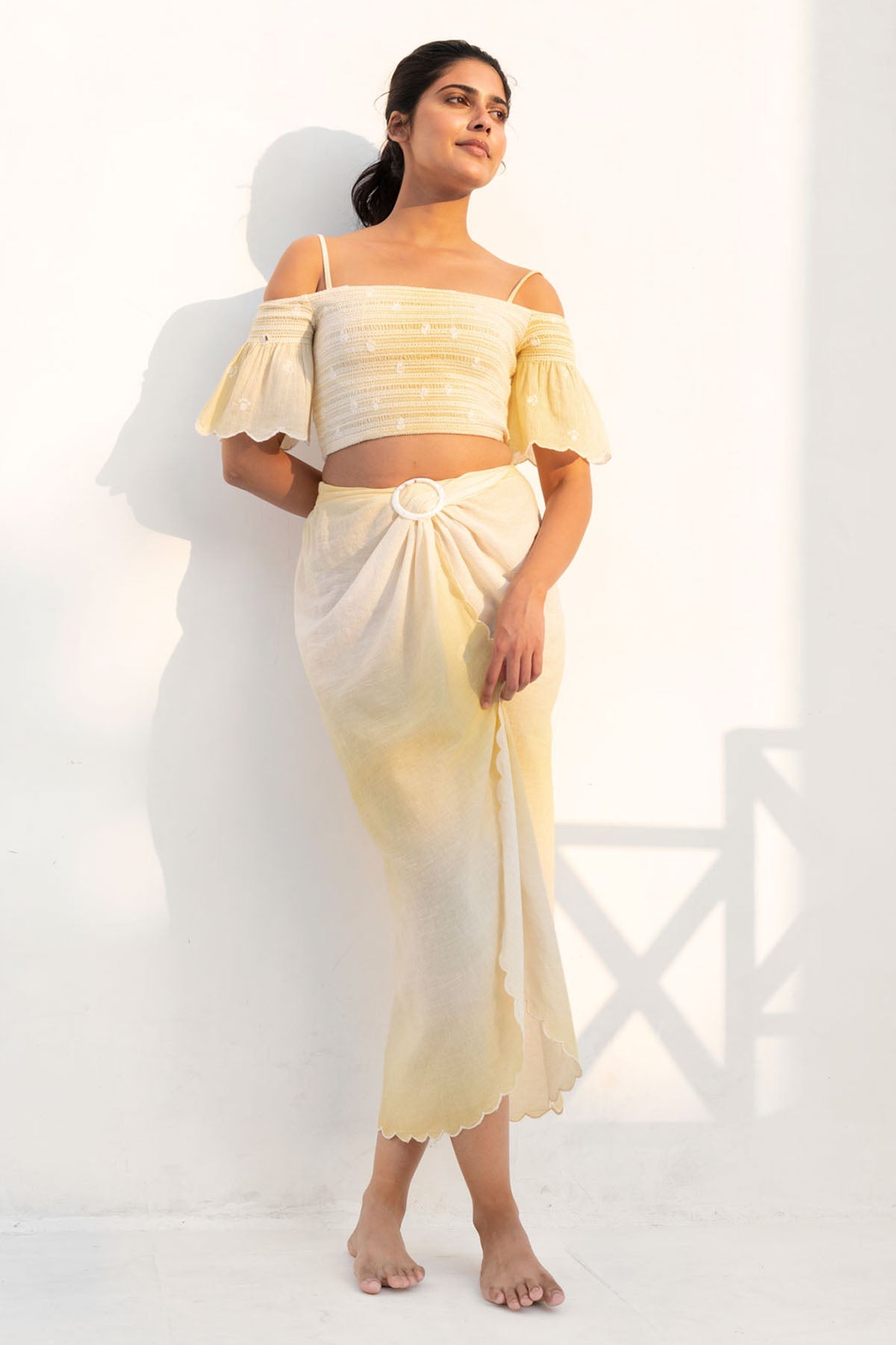Buy Lemon Ombre Sarong Skirt By Beachbum Online