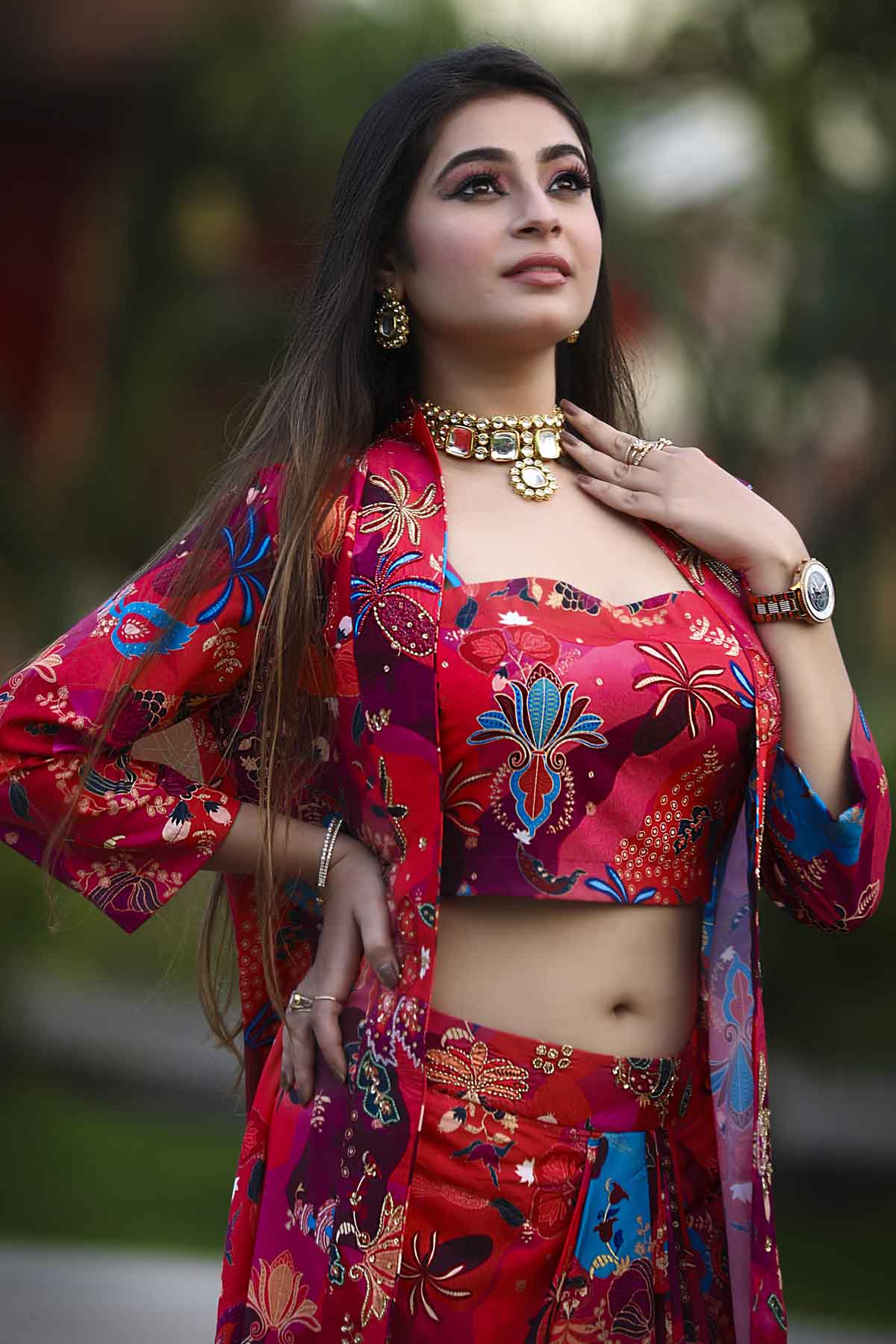 Madhubani Embroidered Cape Set