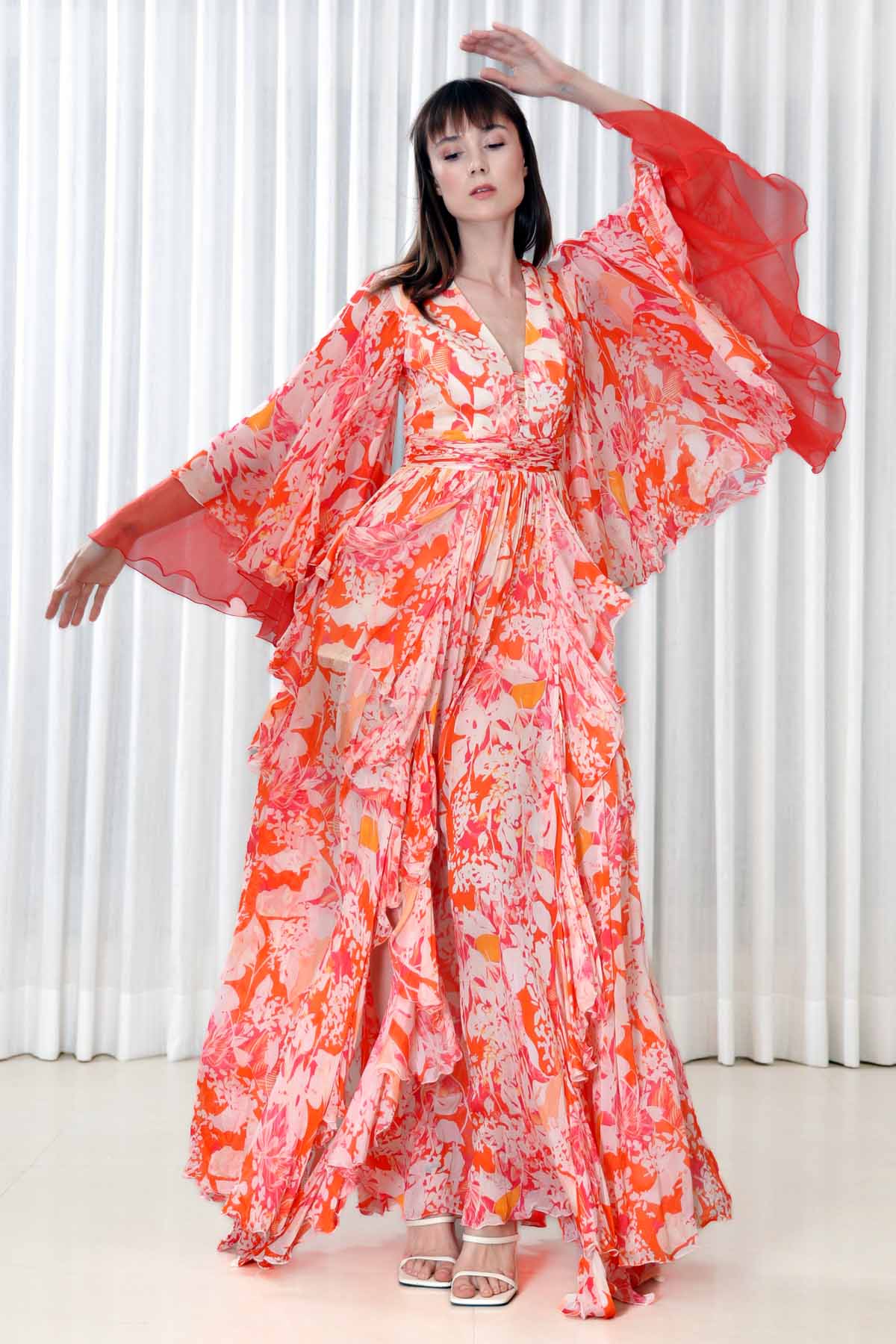 Maple Leaves Printed Dress