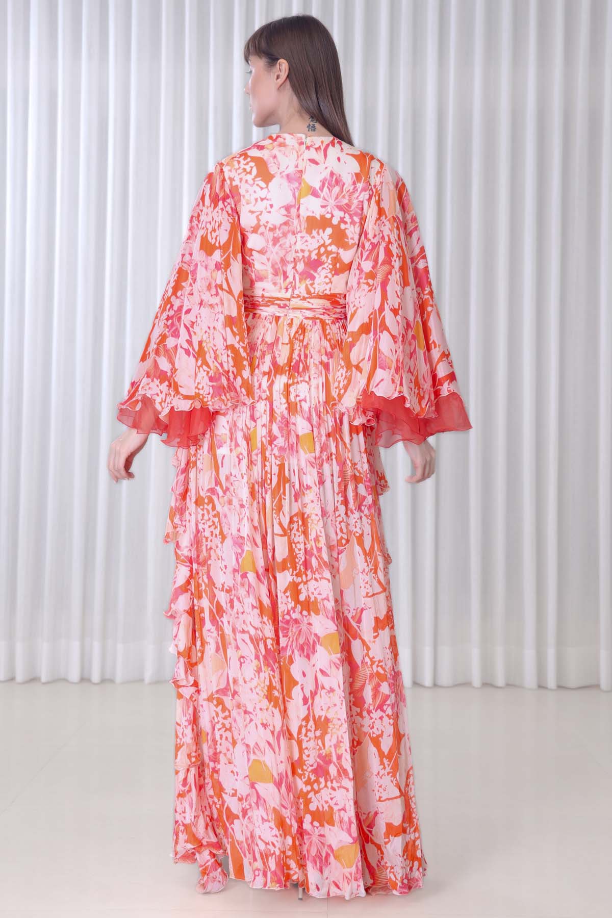 Maple Leaves Printed Dress