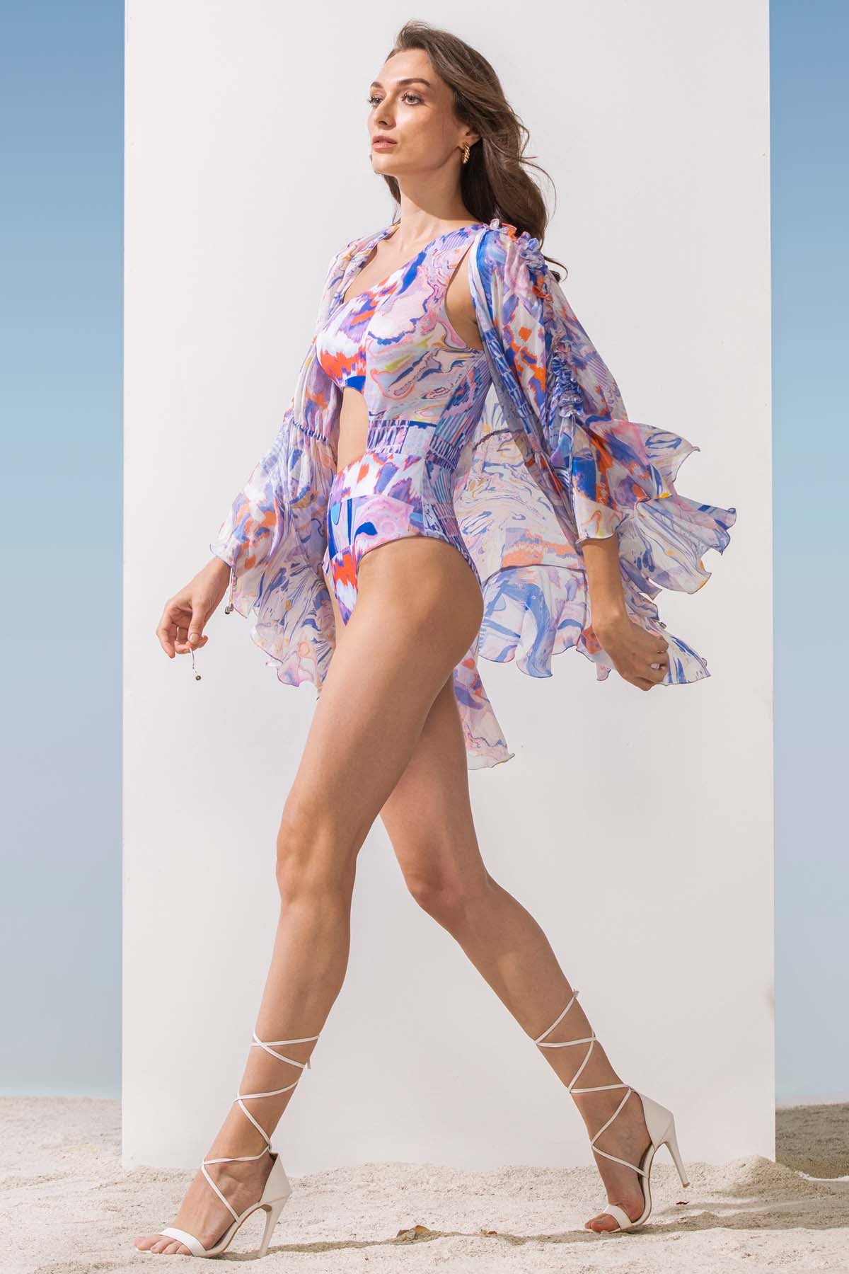 Marbling Printed Fusion Set