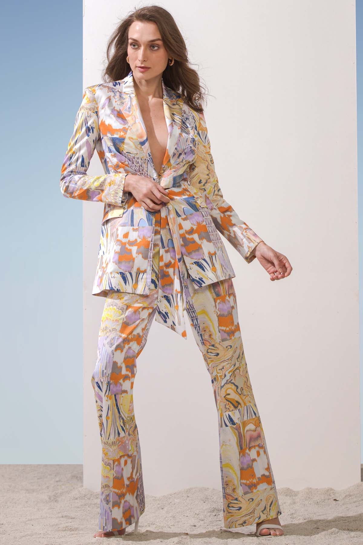 Buy Marbling Printed Co-ord Set by Mandira Wirk