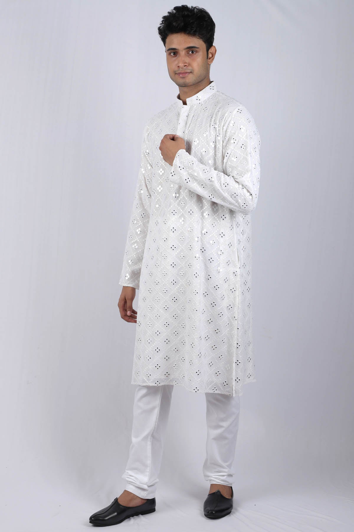 Mirror Embellished Kurta Set