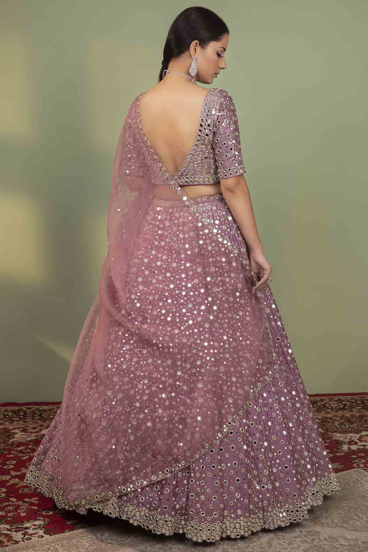 Mirror Embroidered Lehenga Set