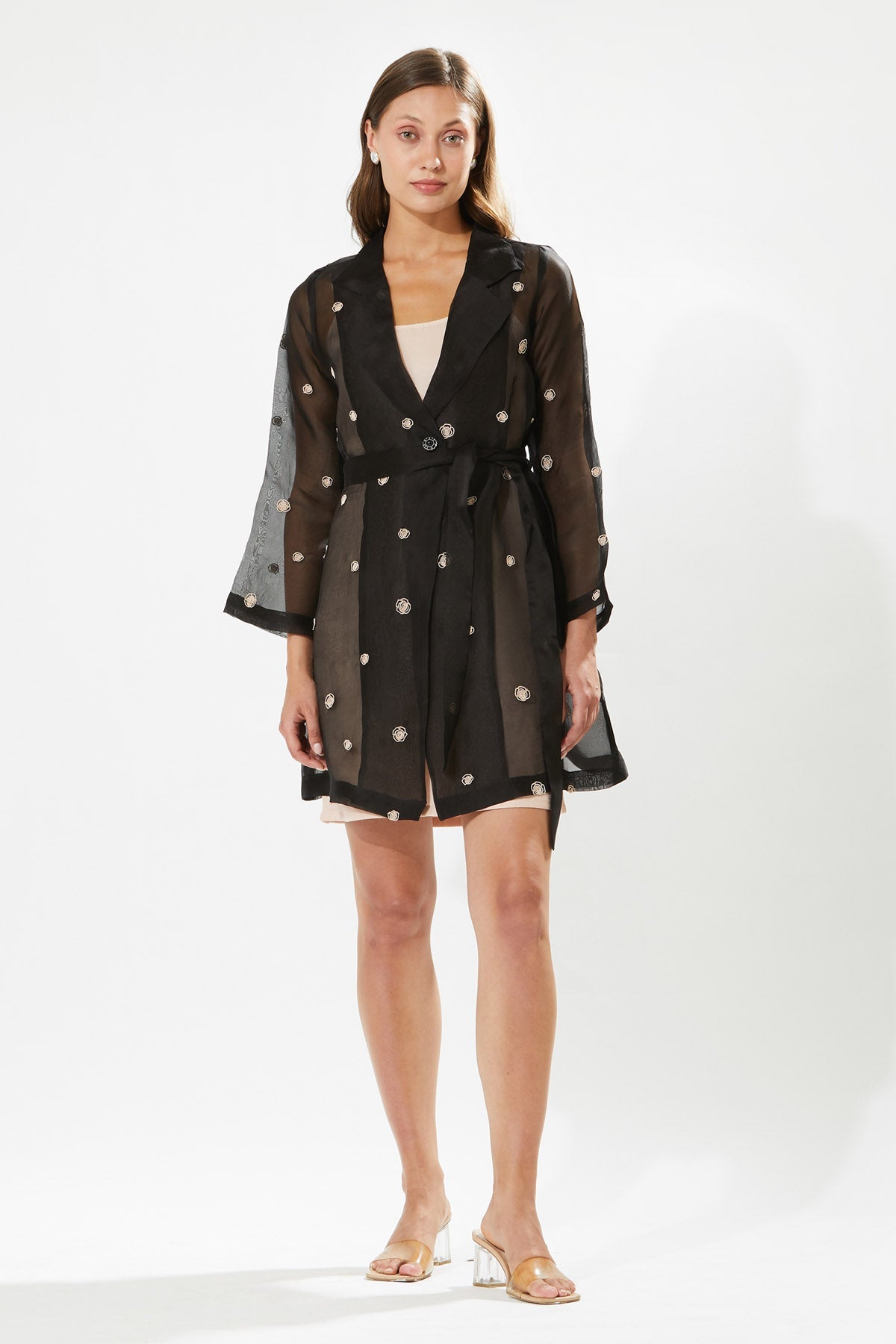 Buy Designer Meadow Moonray Floral Coat Dress for Women at ScrollnShops