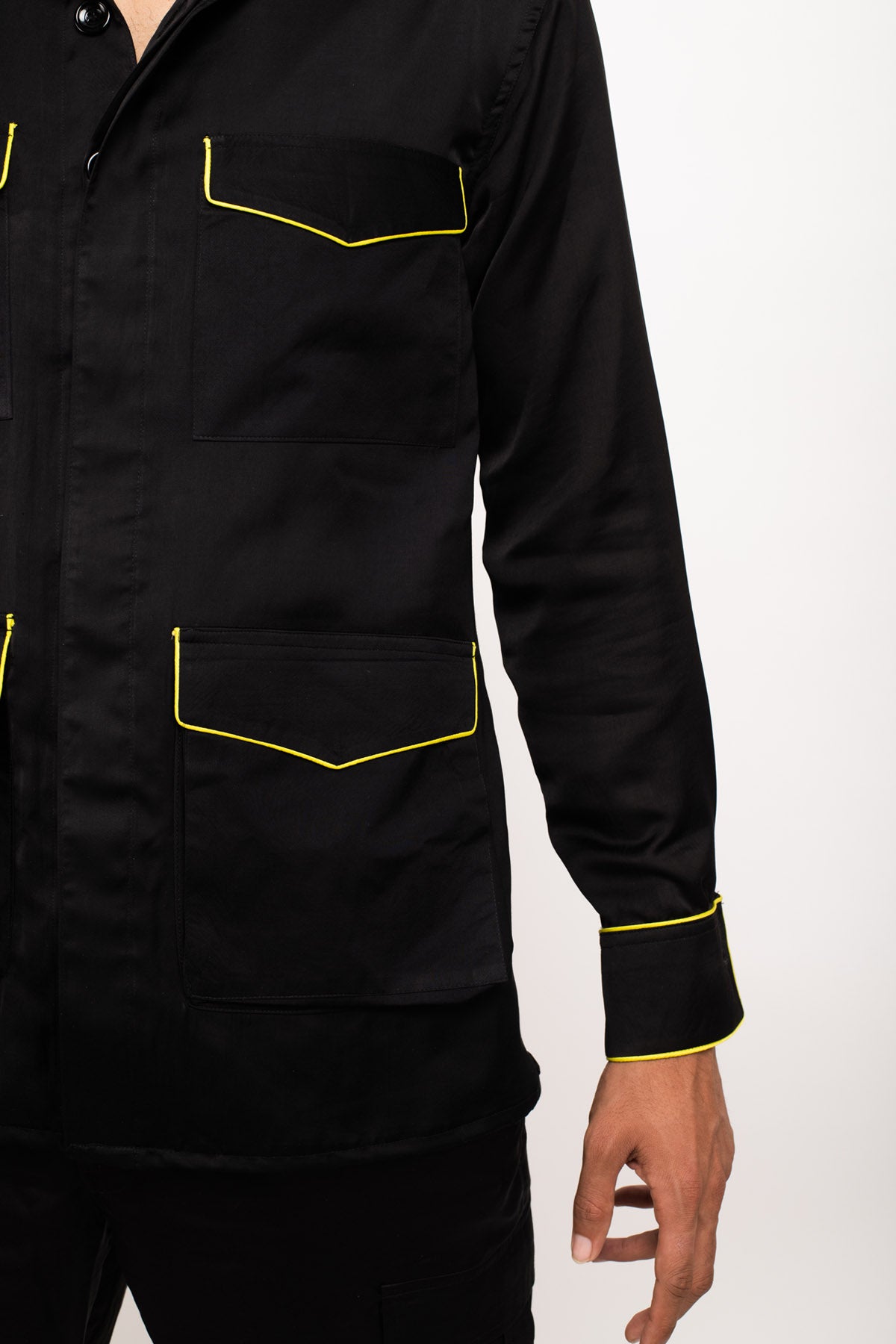 Multi Pockets Black Jacket