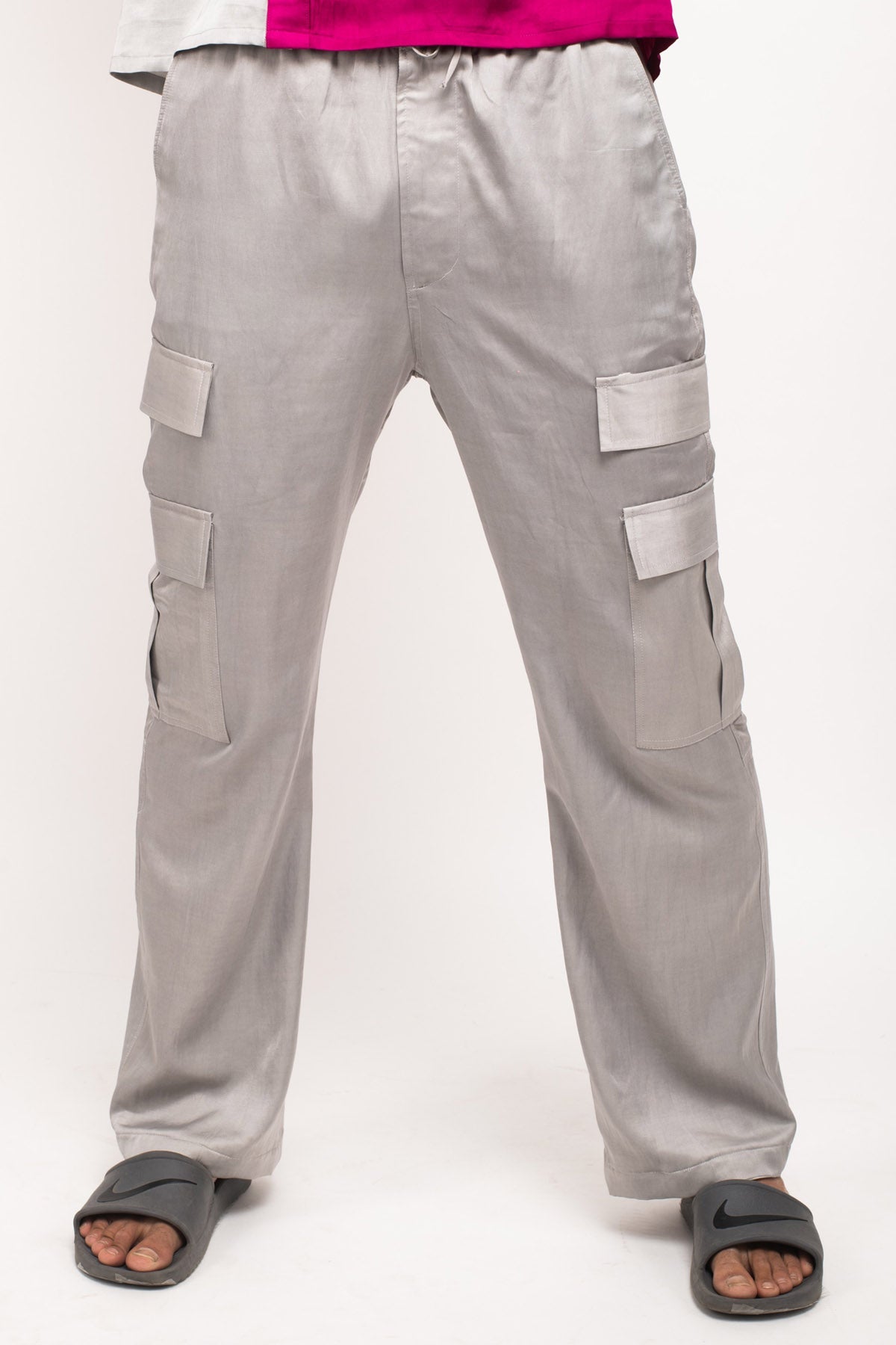 Buy Neora by Nehal ChopraMulti Pockets Grey Cargo Pants for Men Online