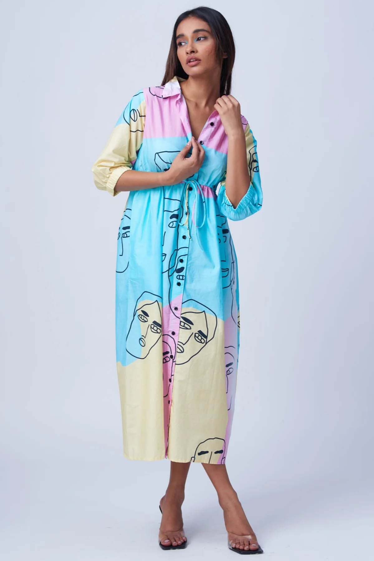 Multicolor Egyptian Cotton Dress