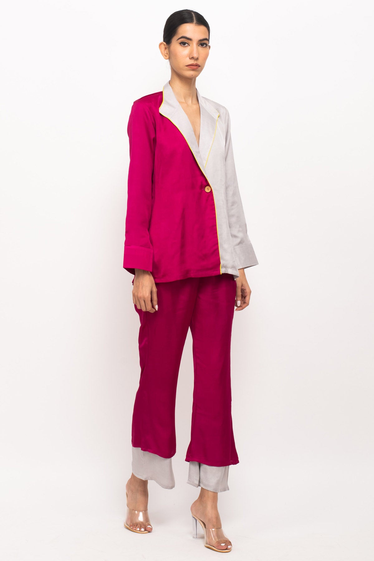 Neon Piping Blazer Co-ord Set