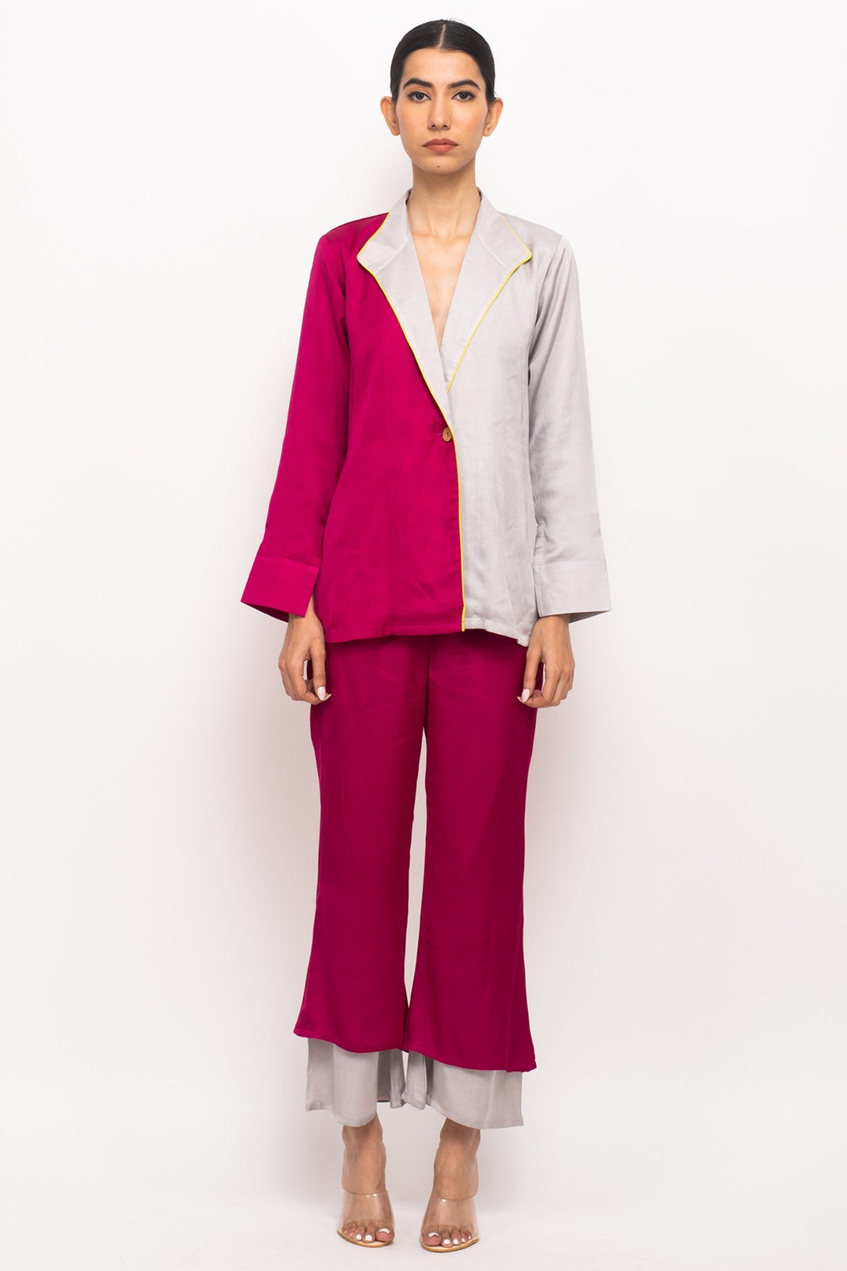 Buy Neora by Nehal ChopraNeon Piping Blazer Co-ord Set for Women Online