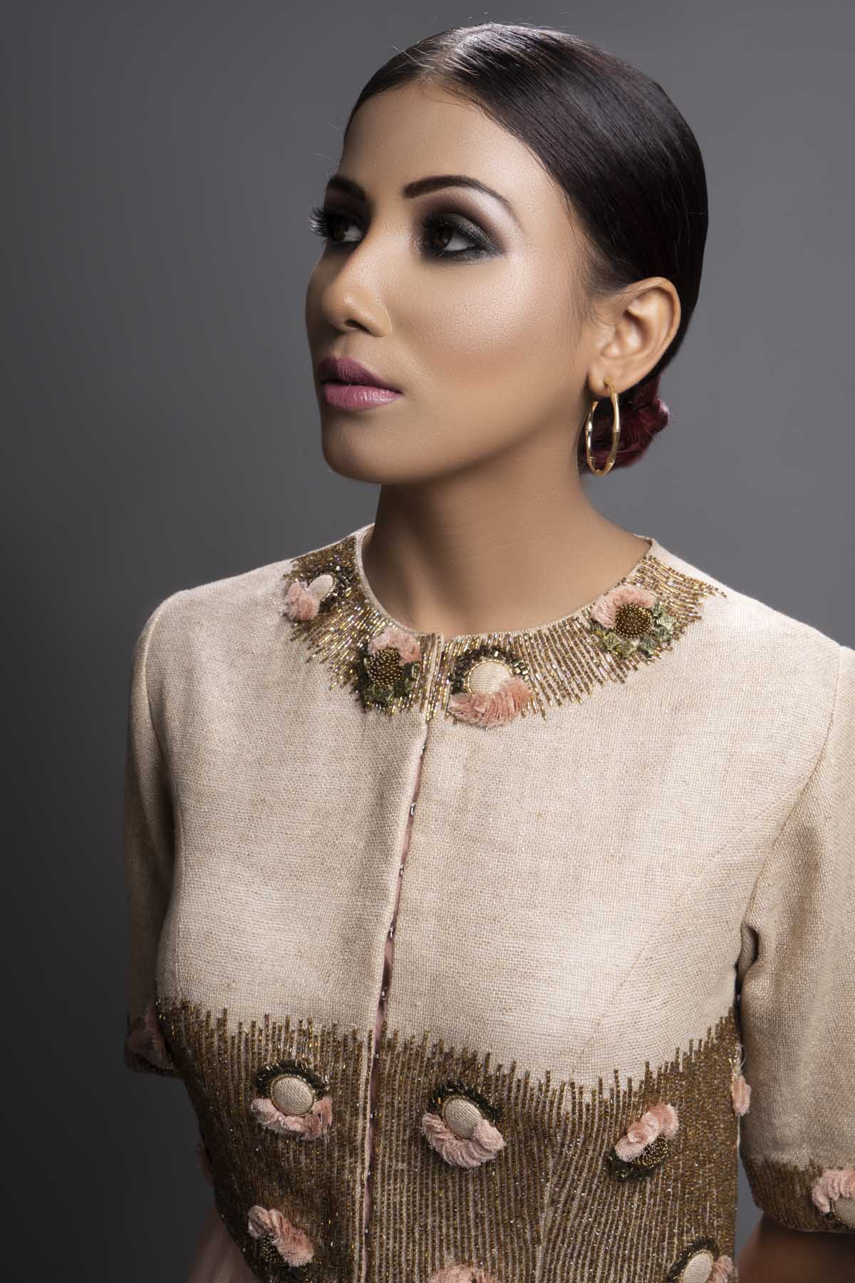 Net Petals Embroidered Dress