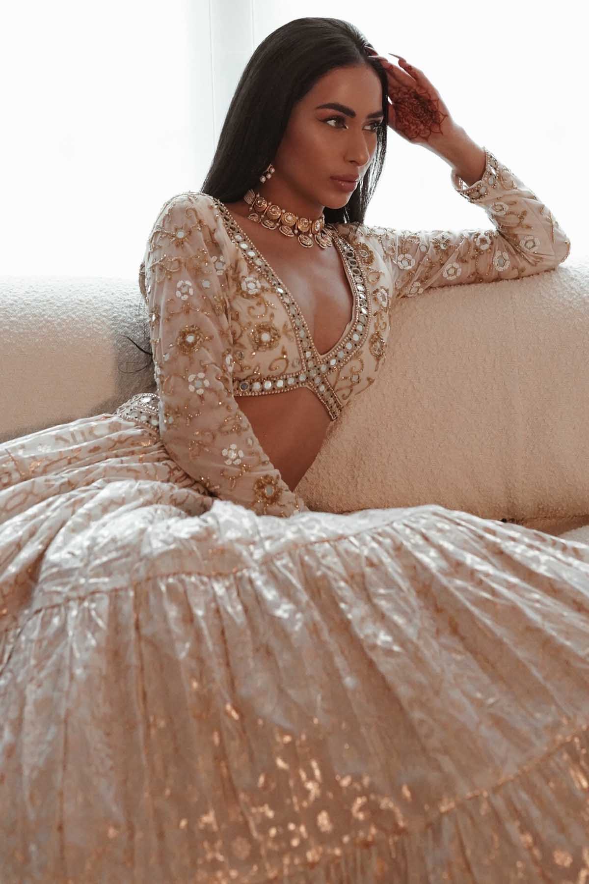Banarasi Chanderi Lehenga Set