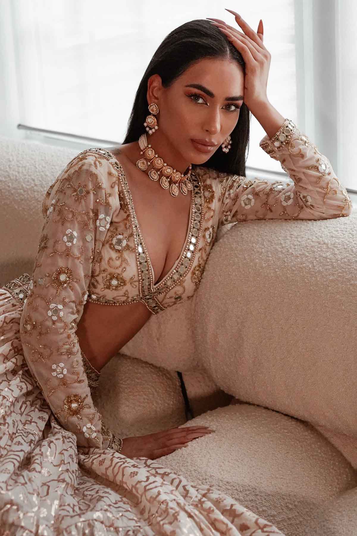 Banarasi Chanderi Lehenga Set