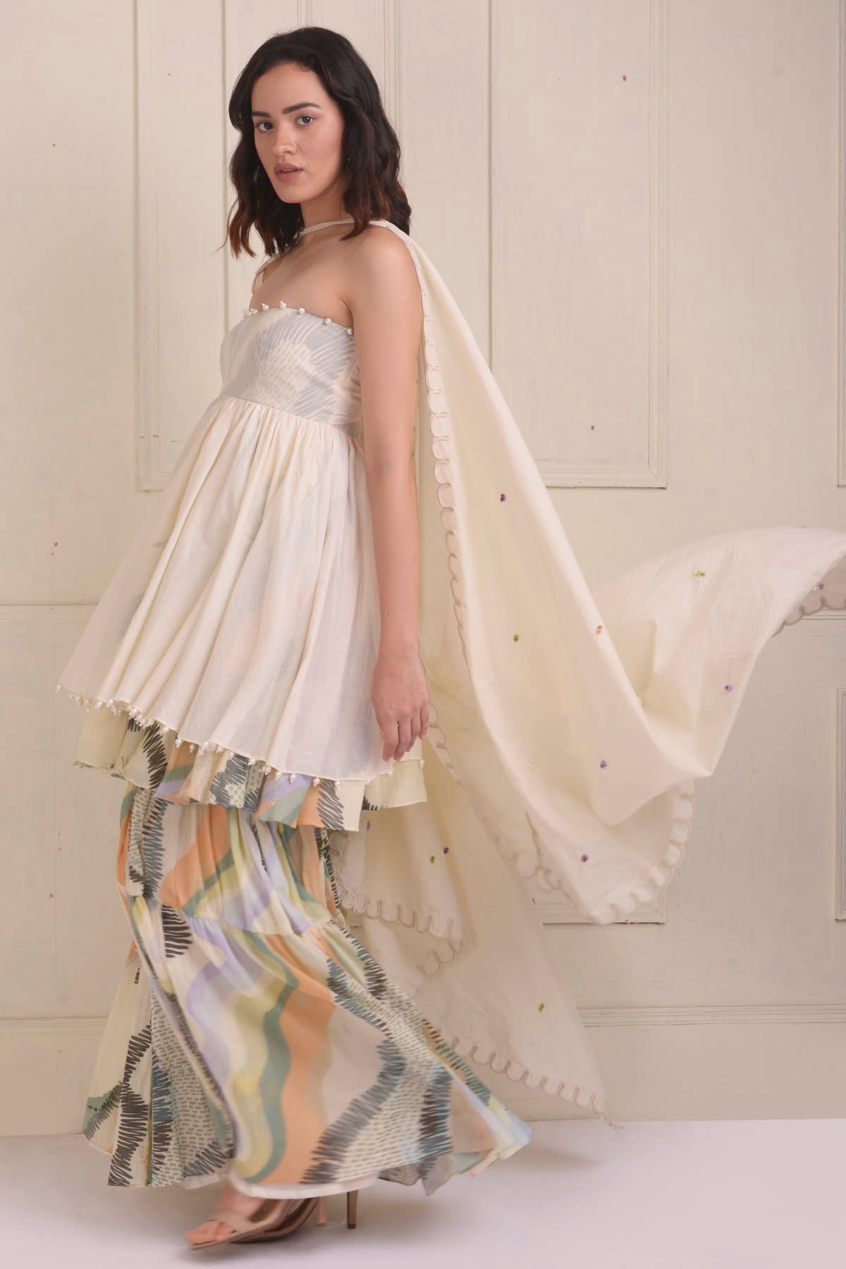 Off-Shoulder Tunic & Sharara Set